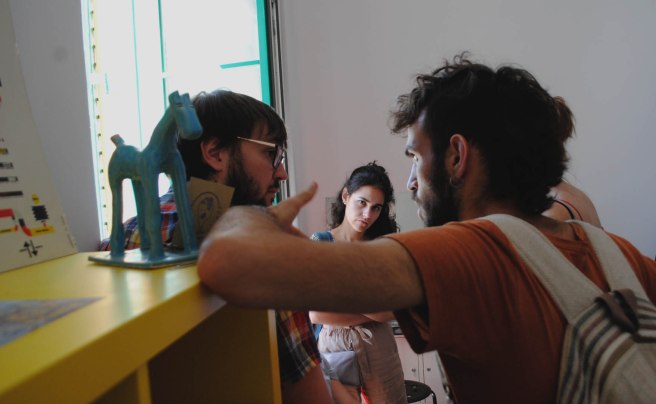 Discussion after meeting with Franco Rotelli at Parco di San Giovanni. Trieste, Sept 2019